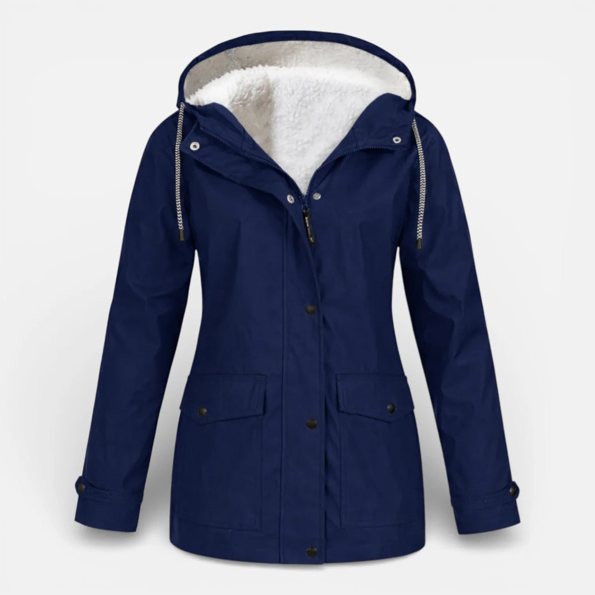 Veste imperméable coupe-vent avec capuche pour femme