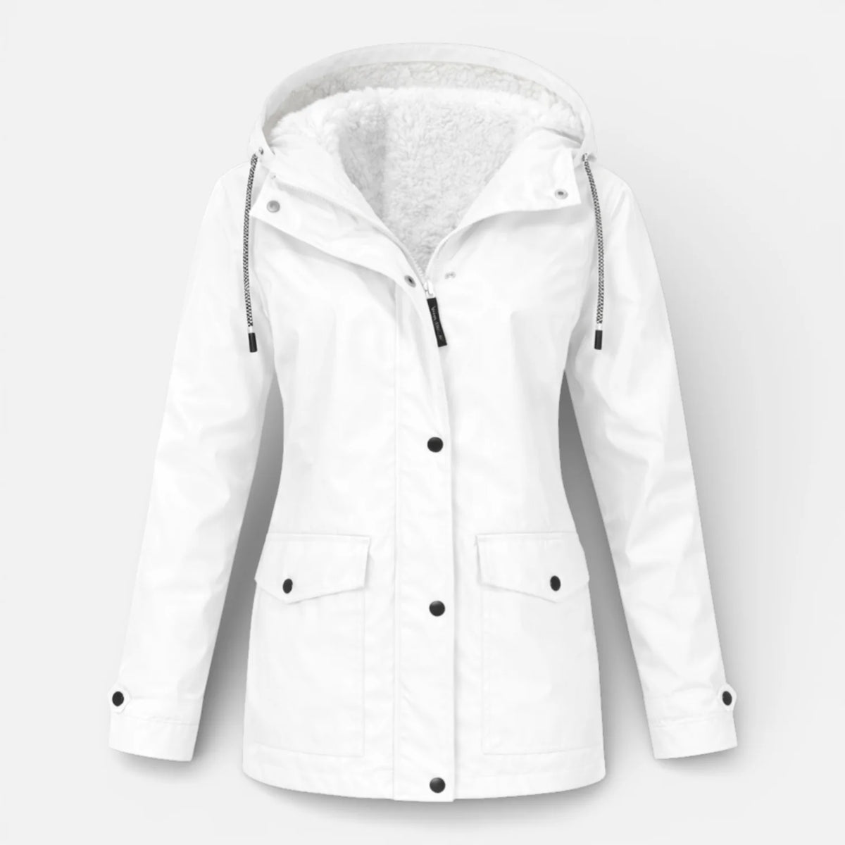 Veste imperméable coupe-vent avec capuche pour femme