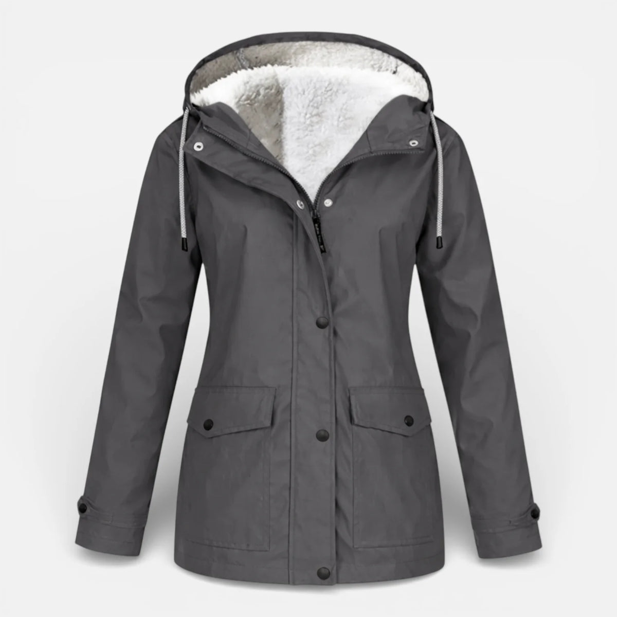 Veste imperméable coupe-vent avec capuche pour femme