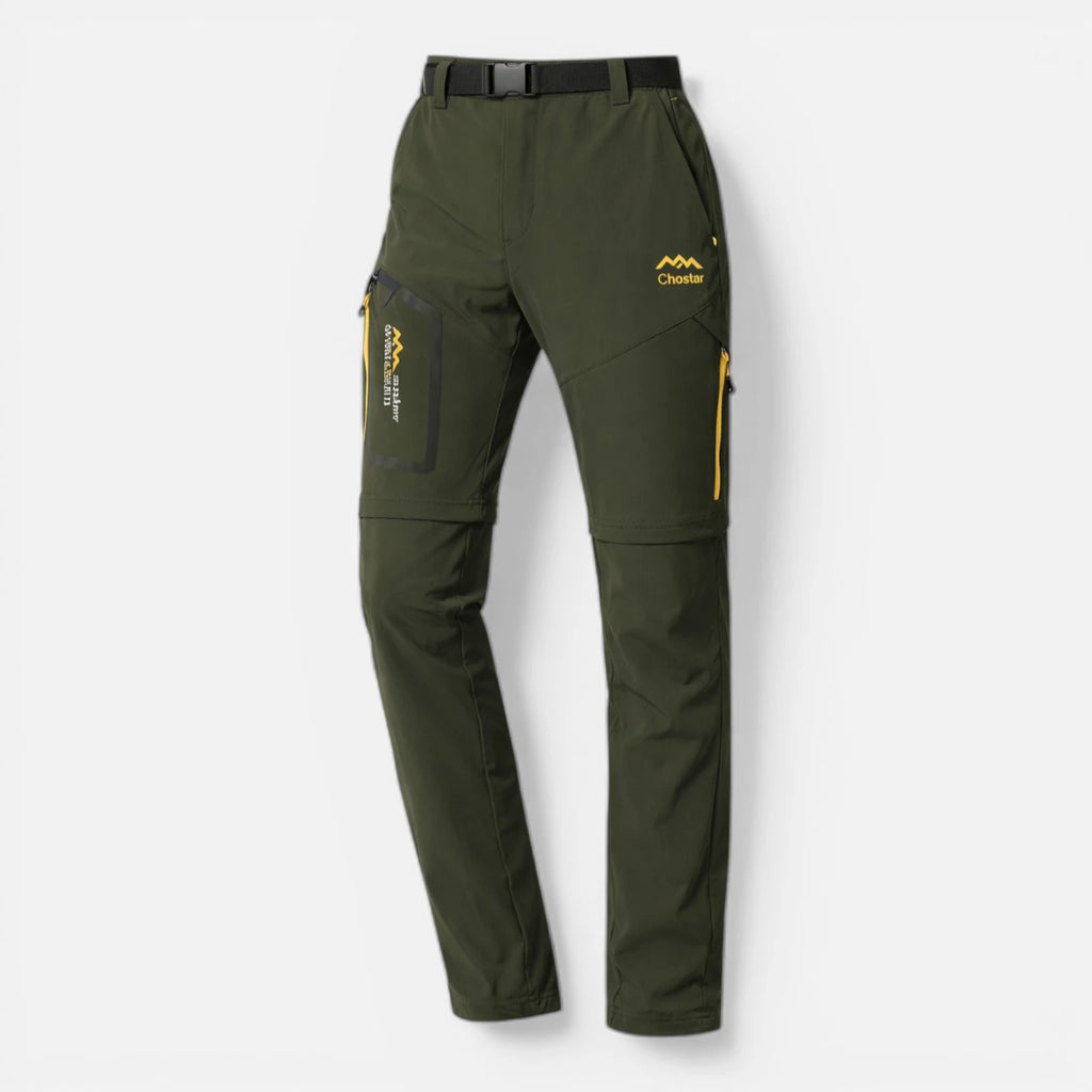 Pantalon de randonnée convertible et imperméable homme