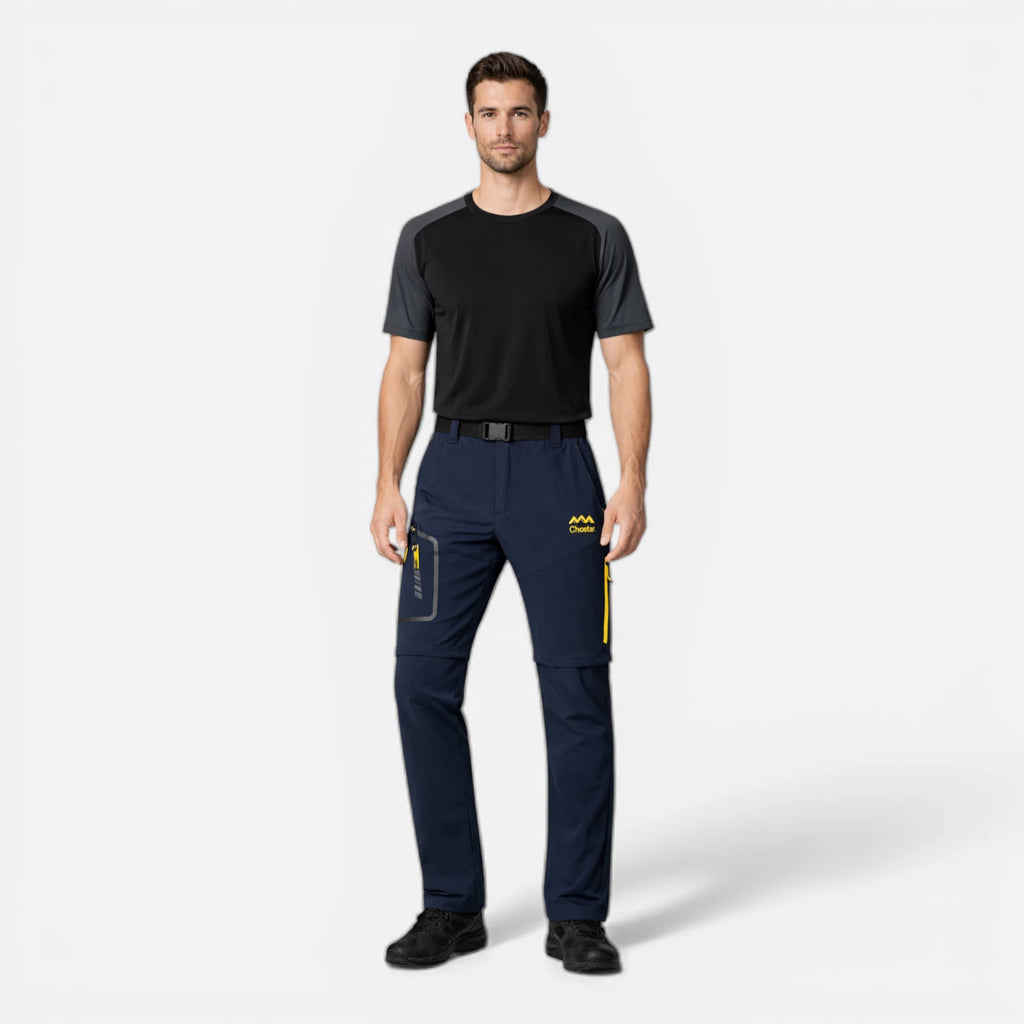 Pantalon de randonnée convertible et imperméable homme
