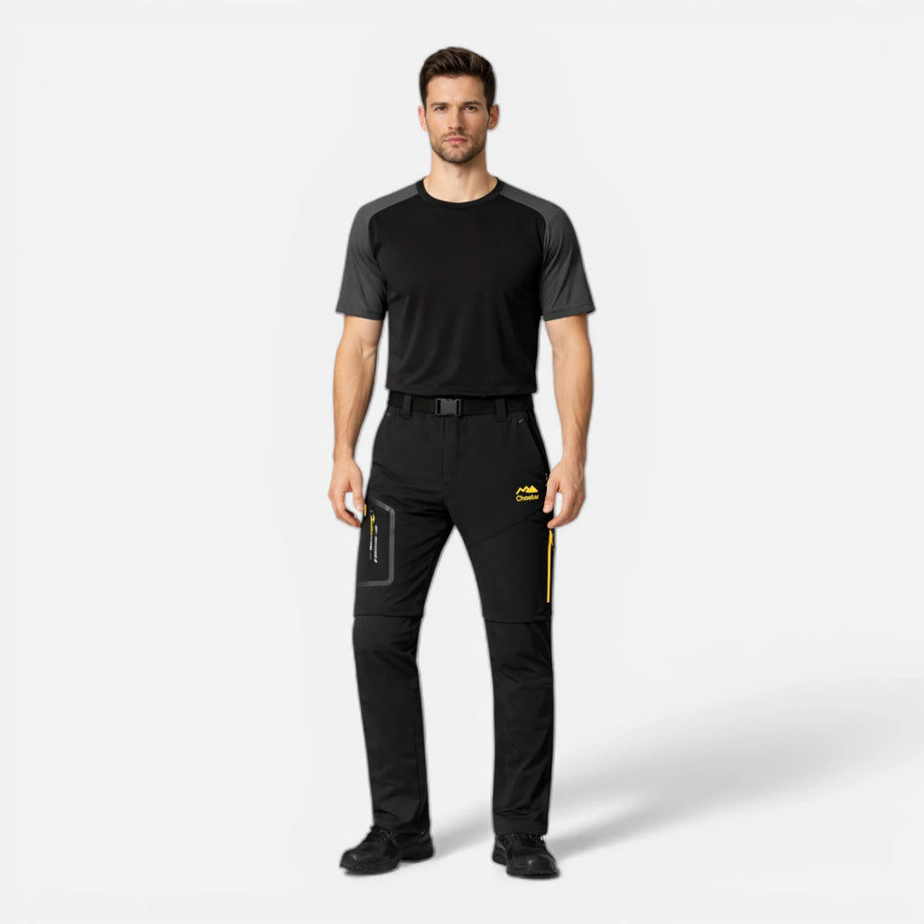 Pantalon de randonnée convertible et imperméable homme