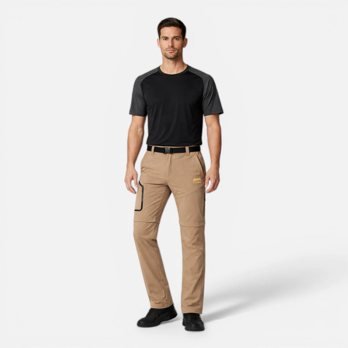 Pantalon de randonnée convertible et imperméable homme