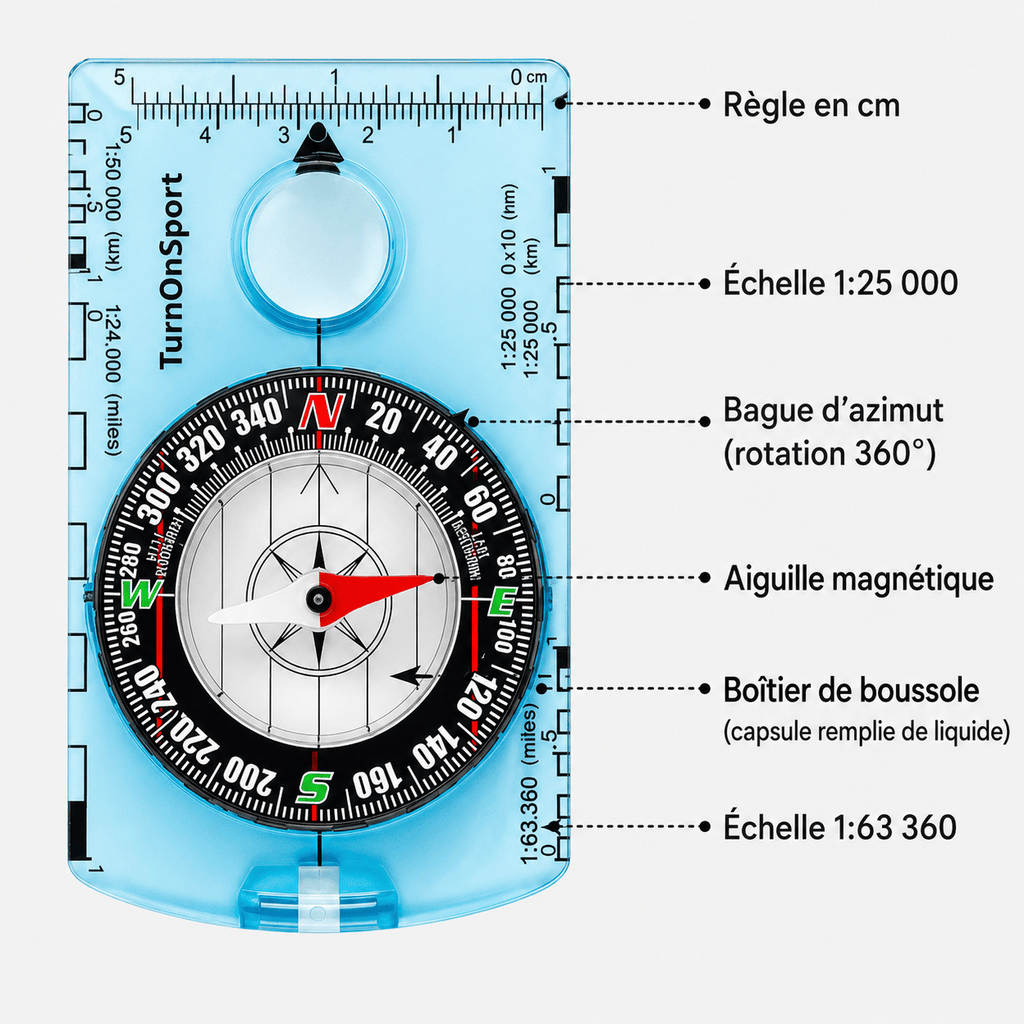 Boussole étanche haute précision pour navigation