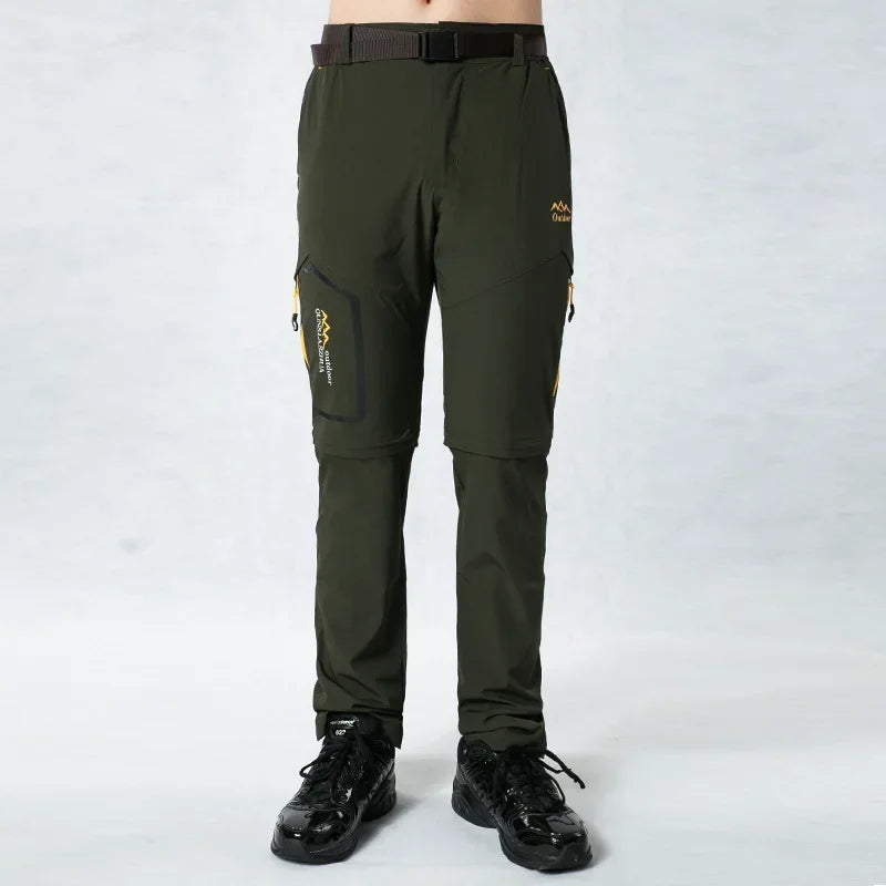 Pantalon de randonnée convertible et imperméable homme