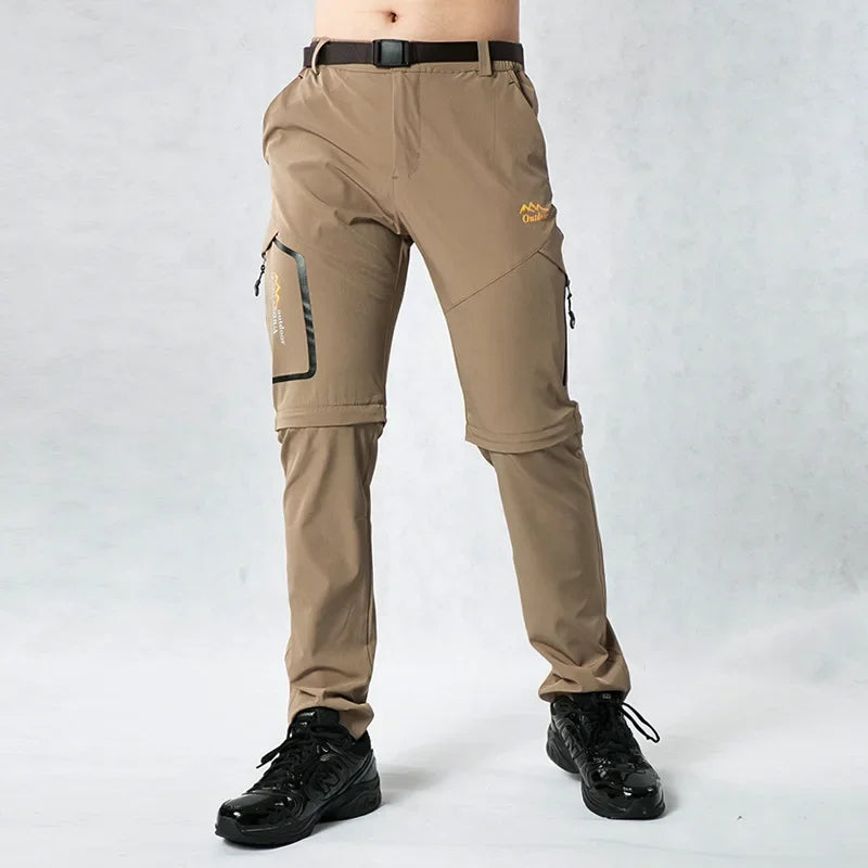Pantalon de randonnée convertible et imperméable homme