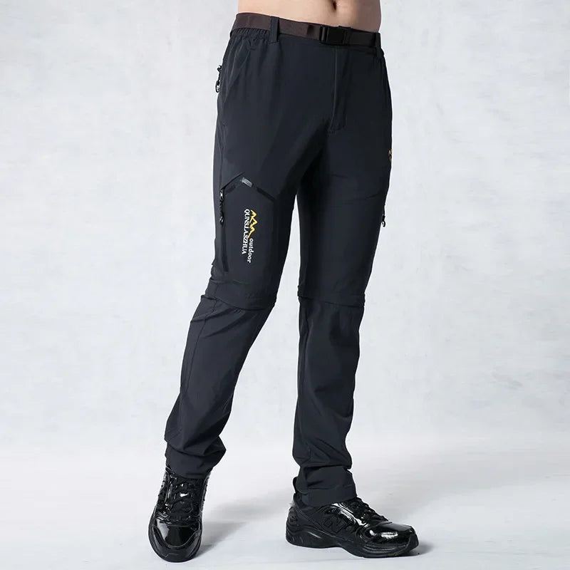 Pantalon de randonnée convertible et imperméable homme