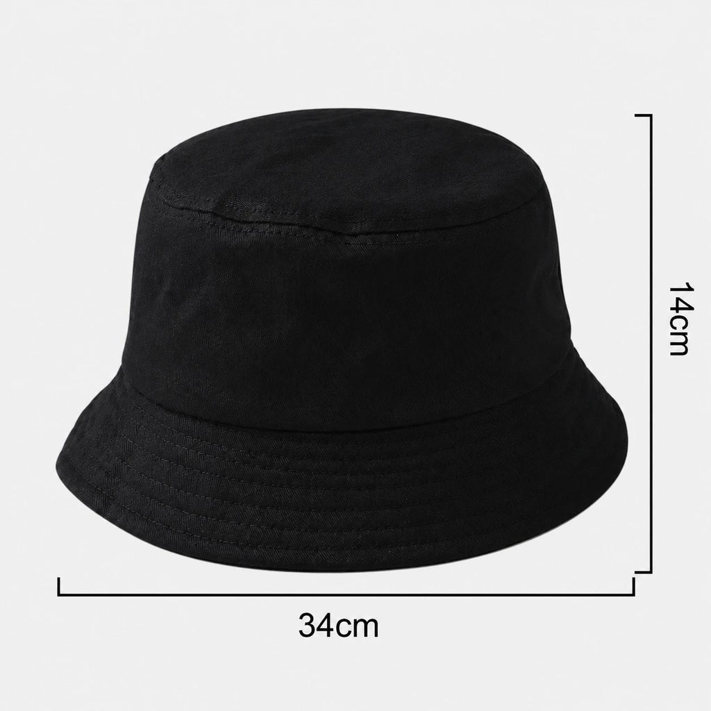 Noir / Adulte (56-58cm) Bob de randonnée en coton homme femme enfant