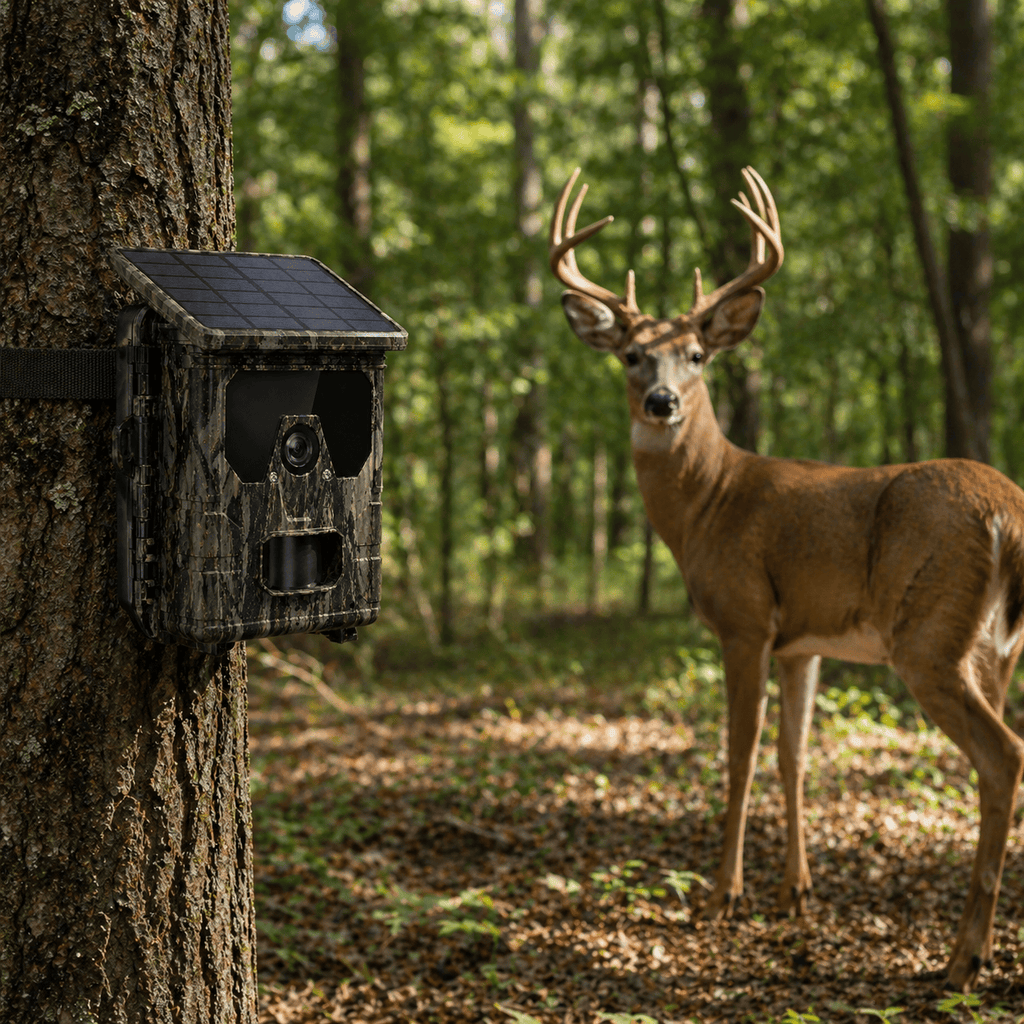 Caméra de chasse solaire 4K détection rapide vision nocturne