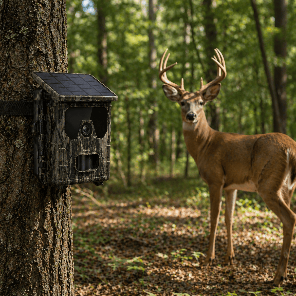 Caméra de chasse solaire 4K détection rapide vision nocturne