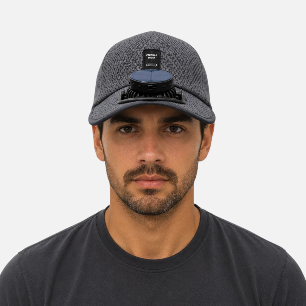Casquette randonnée anti-UV avec ventilateur