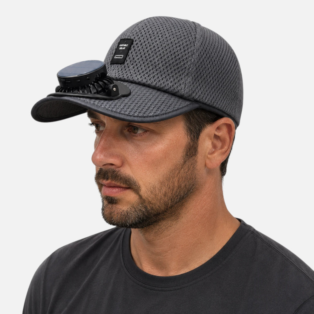 Casquette randonnée anti-UV avec ventilateur