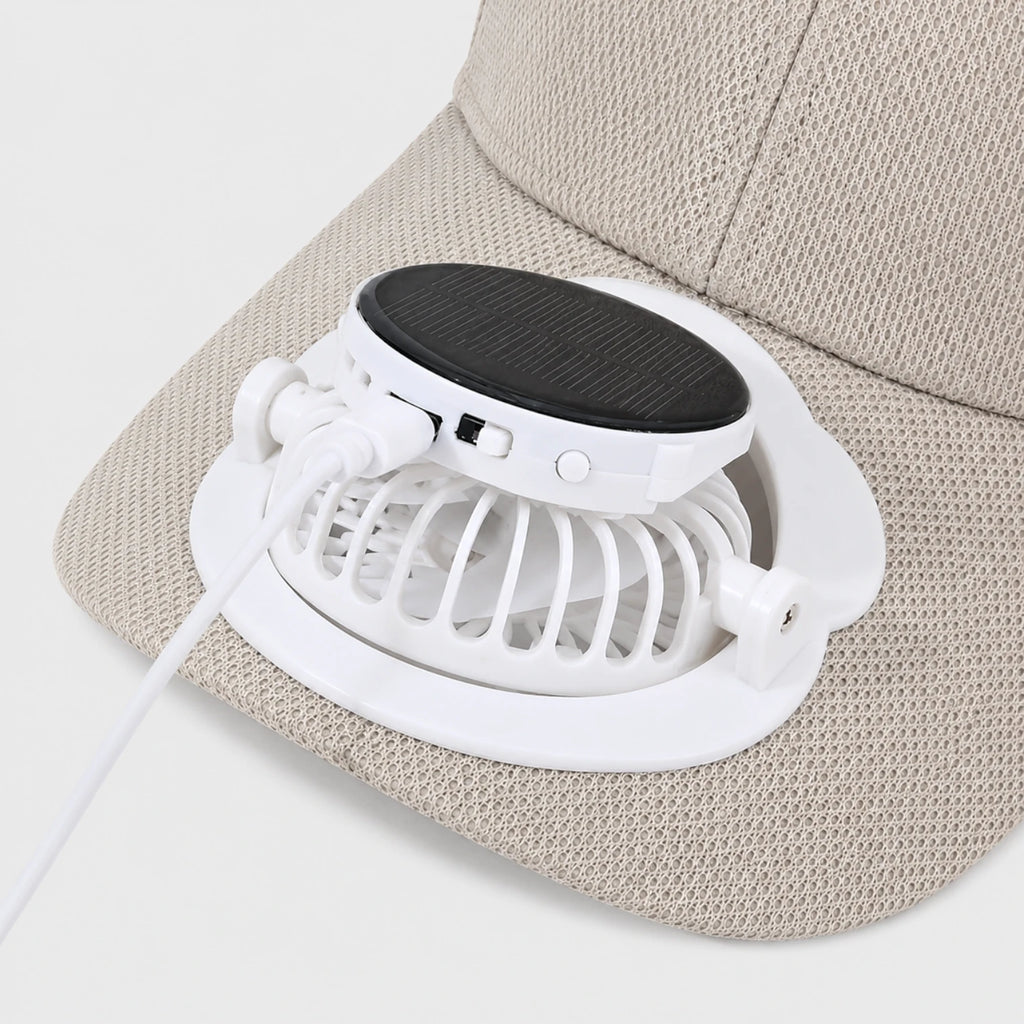 Casquette randonnée anti-UV avec ventilateur