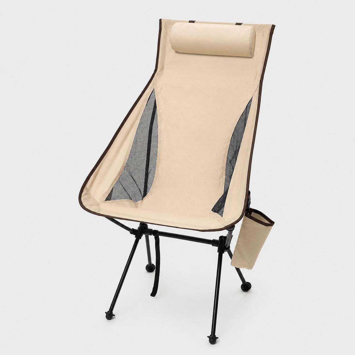 Chaise camping pliante avec appui-tête légère et confortable