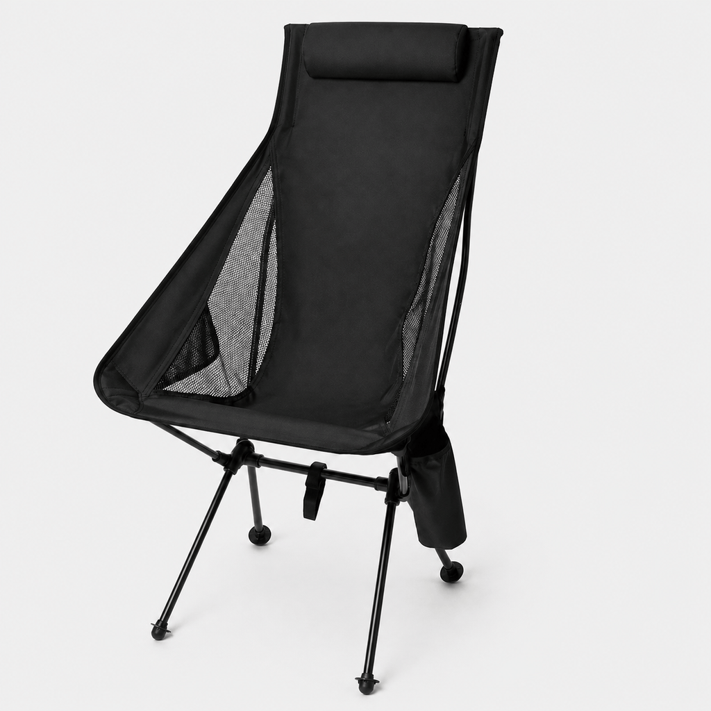 Chaise camping pliante avec appui-tête légère et confortable