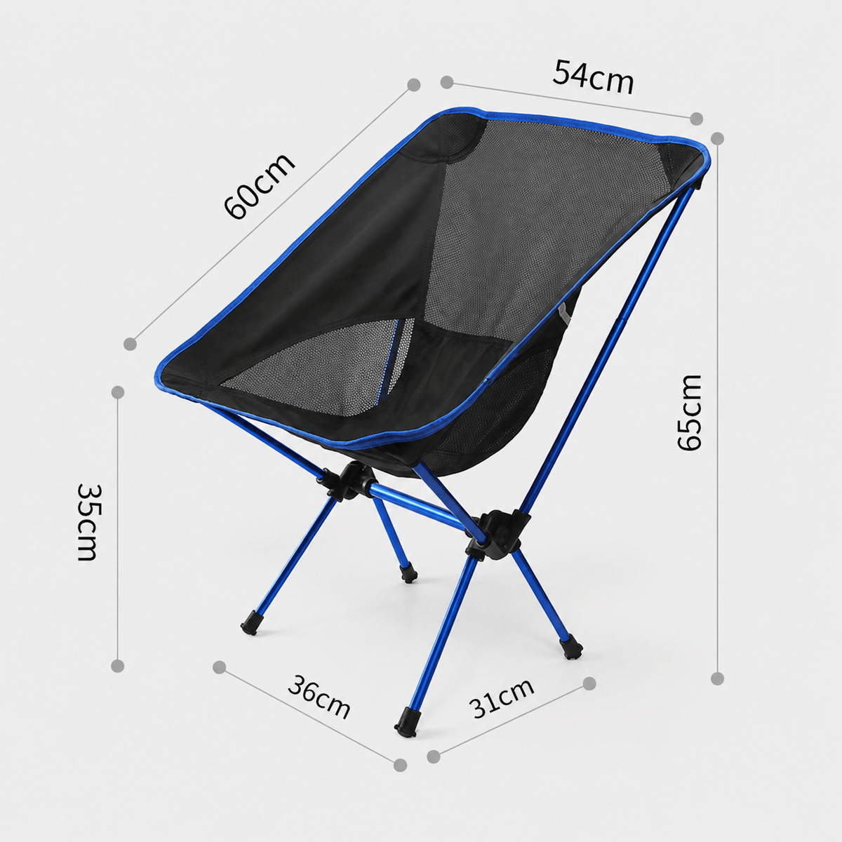 Chaise lune pliante légère avec dossier confortable en aluminium