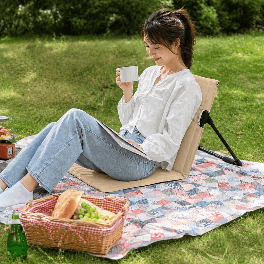 Chaise pliante ultralégère en aluminium confortable et facile à transporter