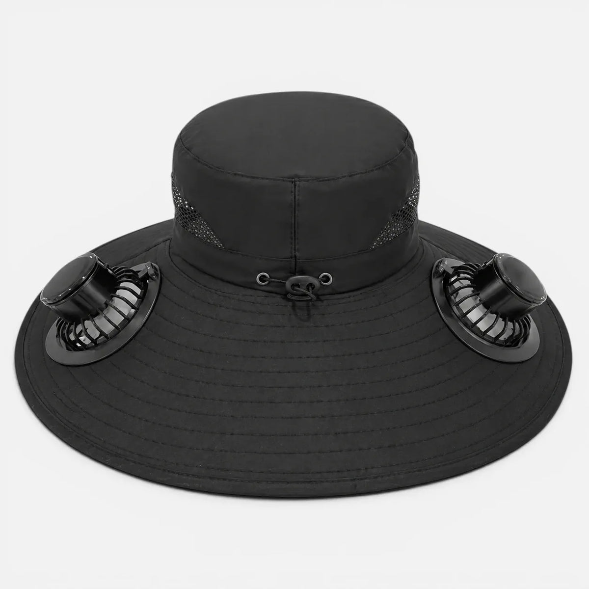 Women-Green / 48-56 cm (ajustable) Chapeau avec ventilateur à énergie solaire, Rechargeable par USB