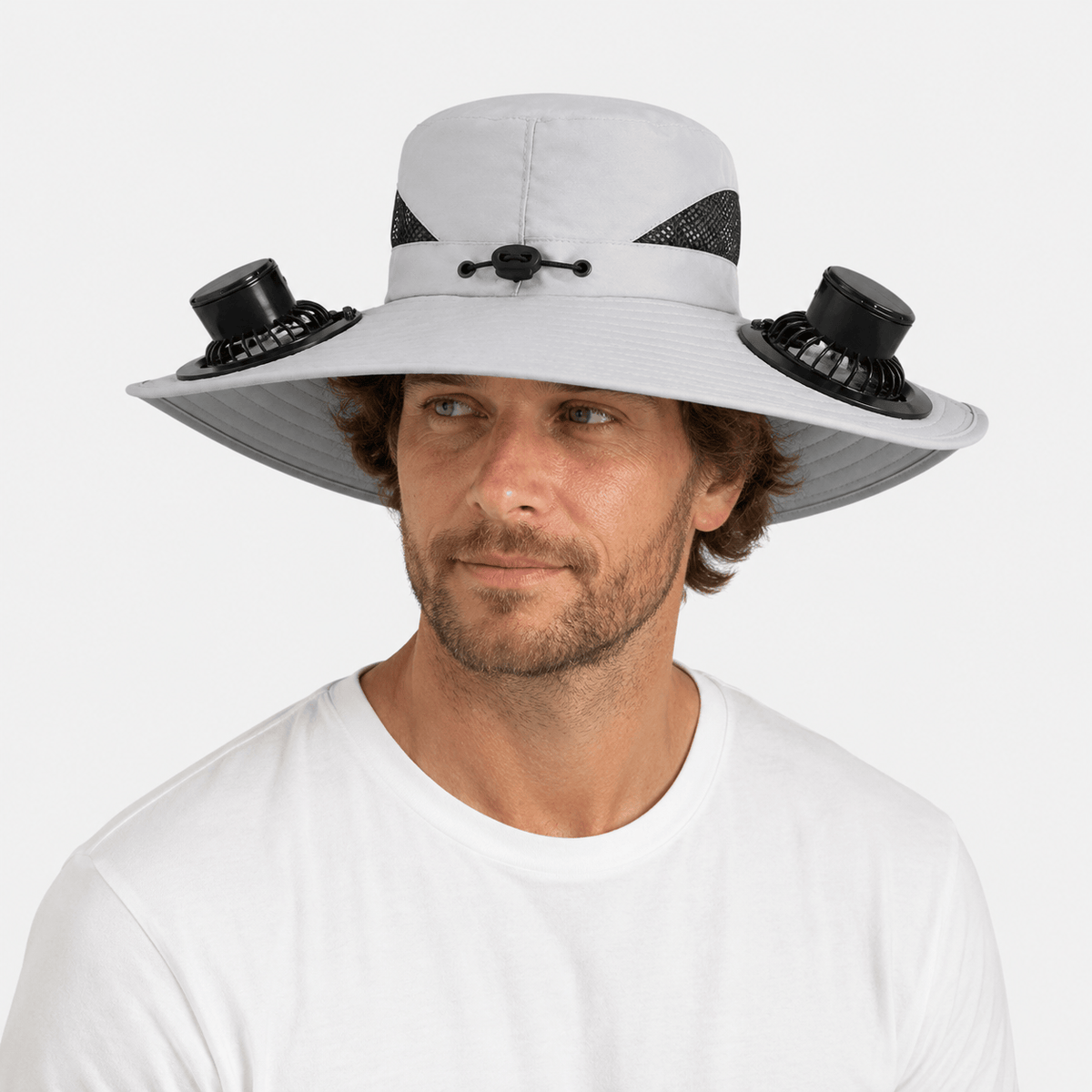 Chapeau avec ventilateur à énergie solaire, Rechargeable par USB