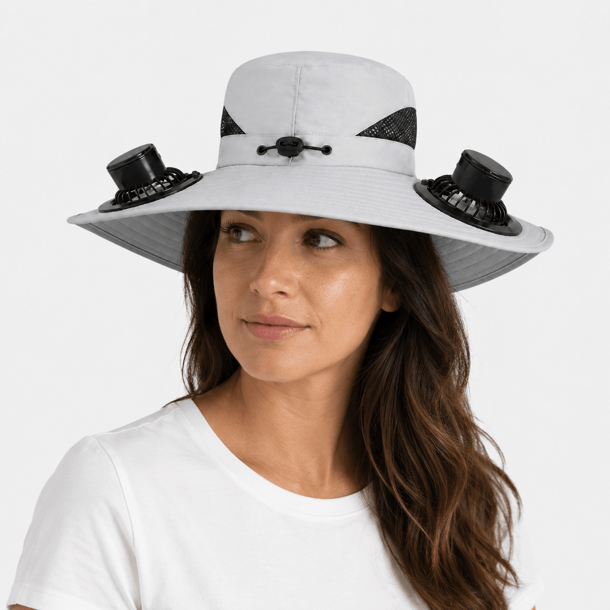 Chapeau avec ventilateur à énergie solaire, Rechargeable par USB
