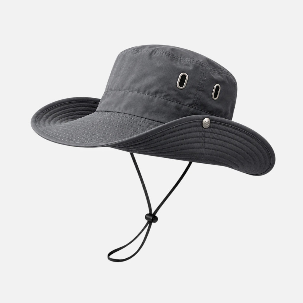 Gris anthracite Chapeau unisexe polyvalent à large bord modulable