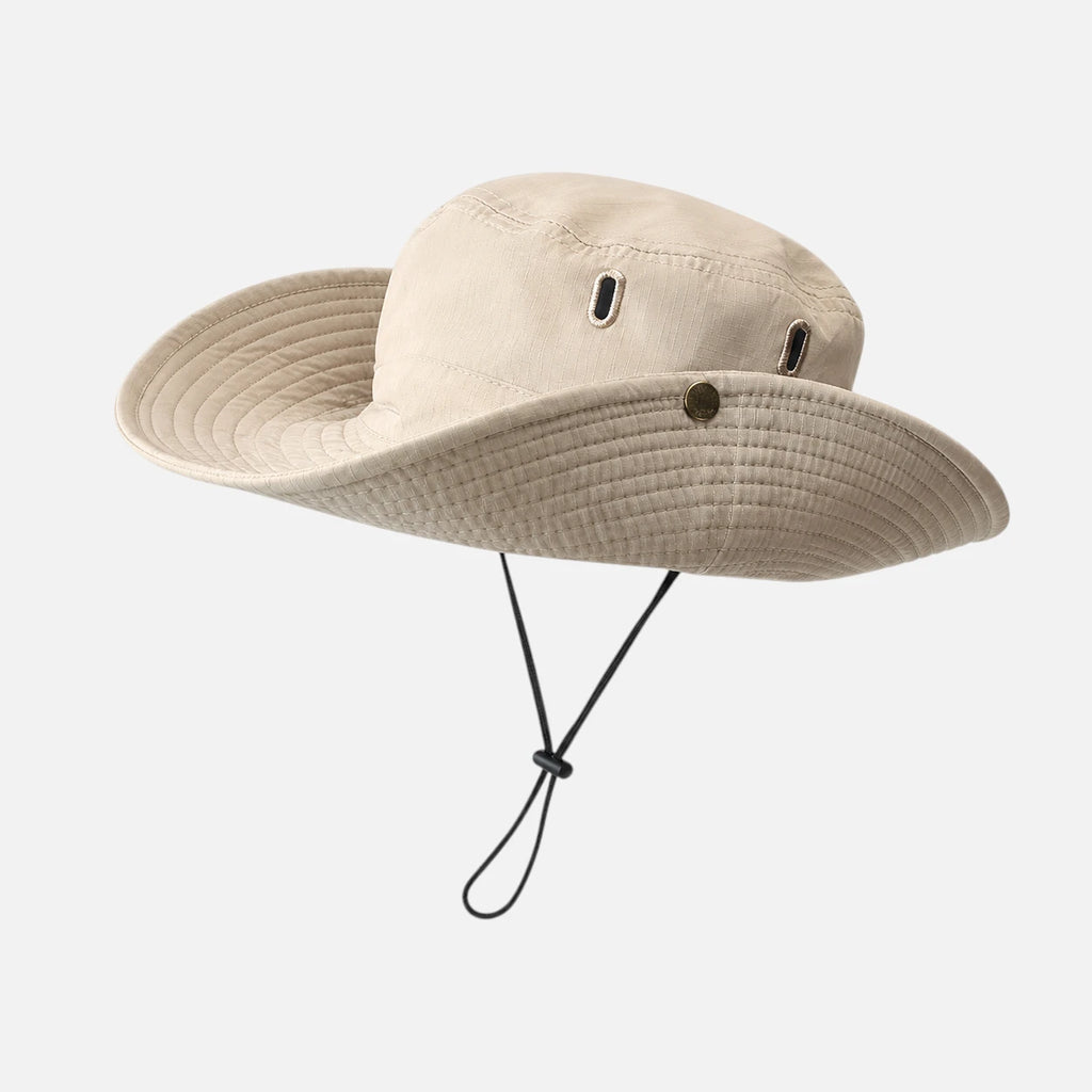 Kaki sable Chapeau unisexe polyvalent à large bord modulable