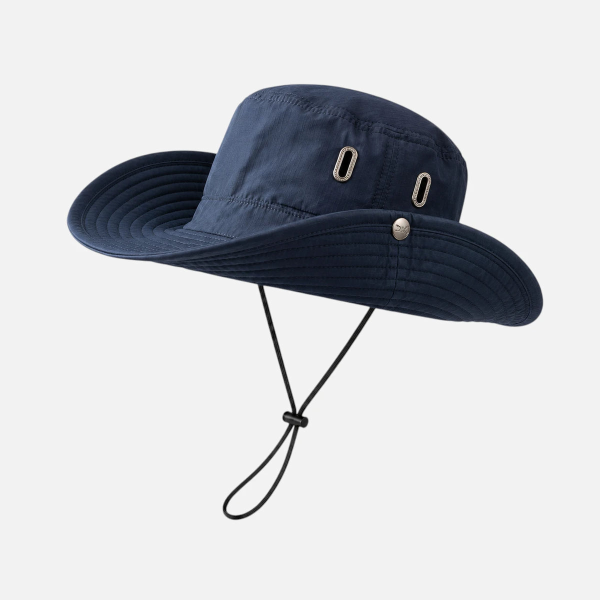 bleu gris foncé Chapeau unisexe polyvalent à large bord modulable
