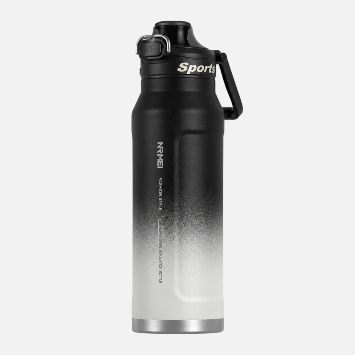 Noir et Blanc / 1L Gourde Thermos 1L en acier inoxydable