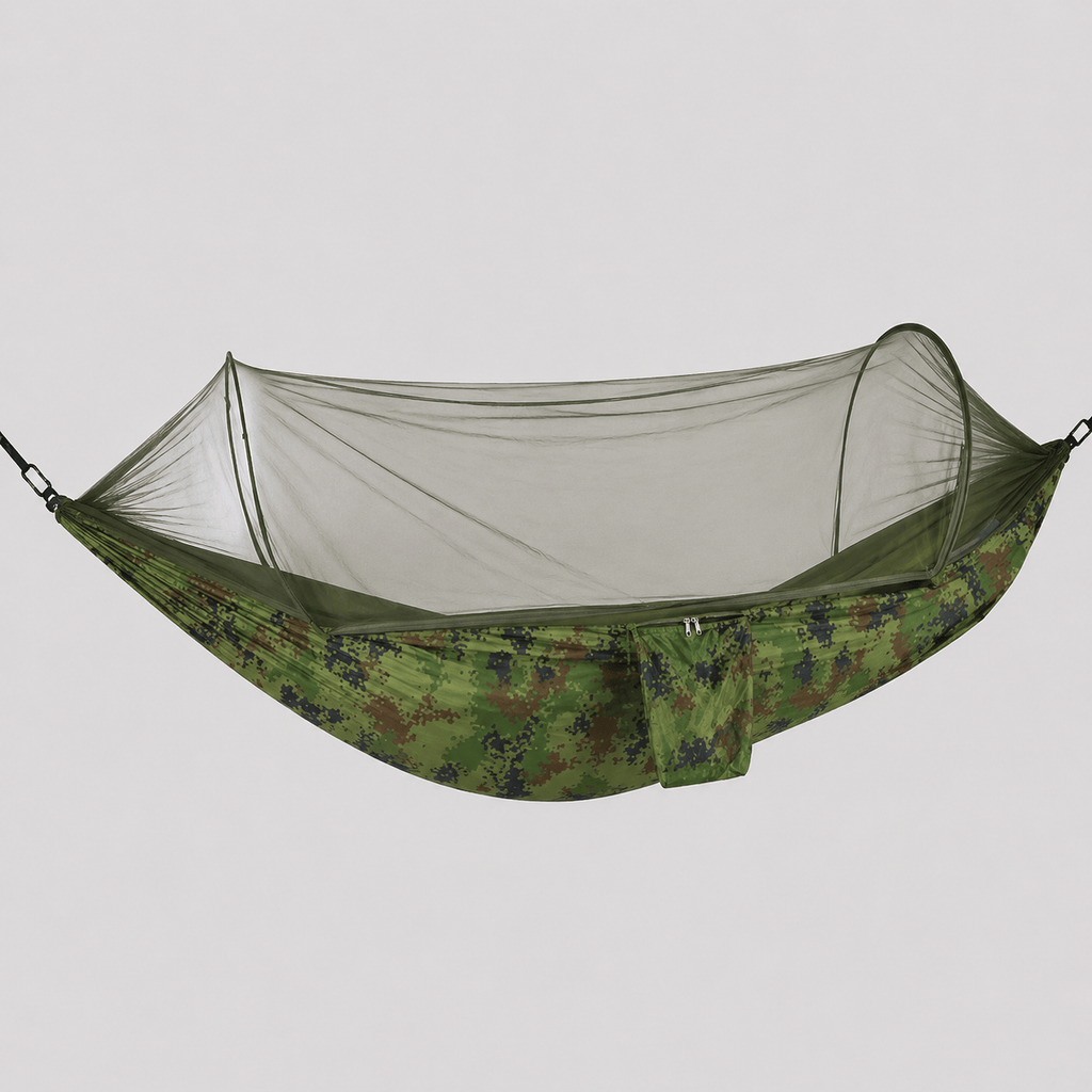 Hamac camping léger avec moustiquaire robuste et confortable