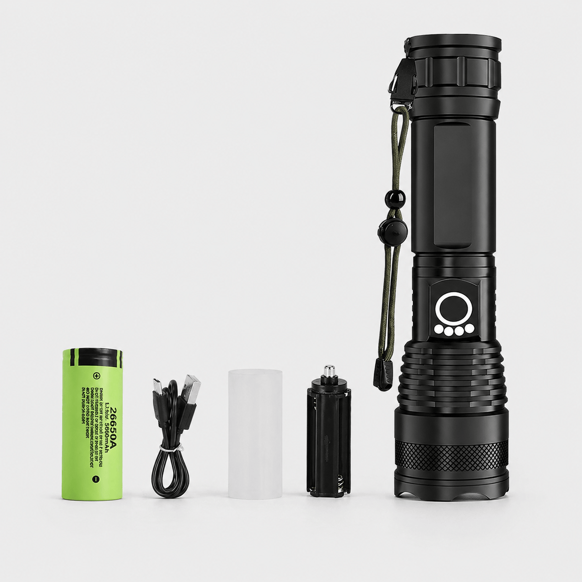 Lampe torche rechargeable à zoom réglable éclairage puissant