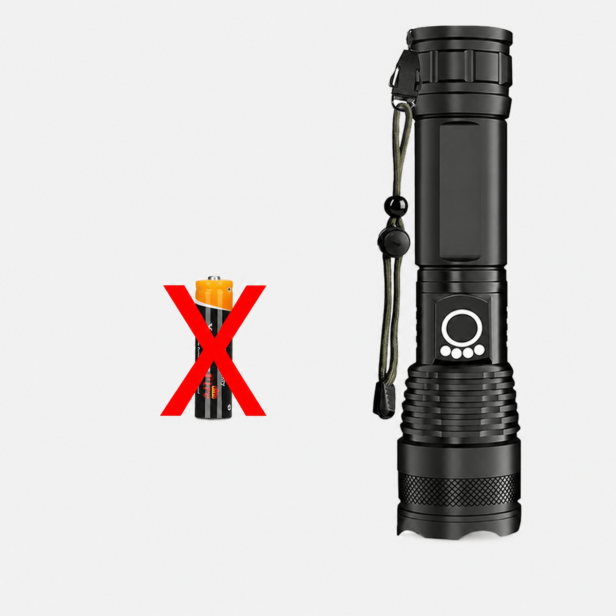 Lampe torche rechargeable à zoom réglable éclairage puissant