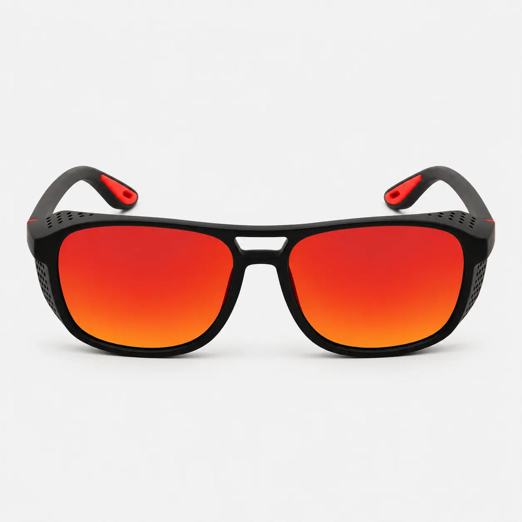 Lunettes de soleil Rouge orangé Lunettes de Soleil Sport Homme Femme Polarisées UV400