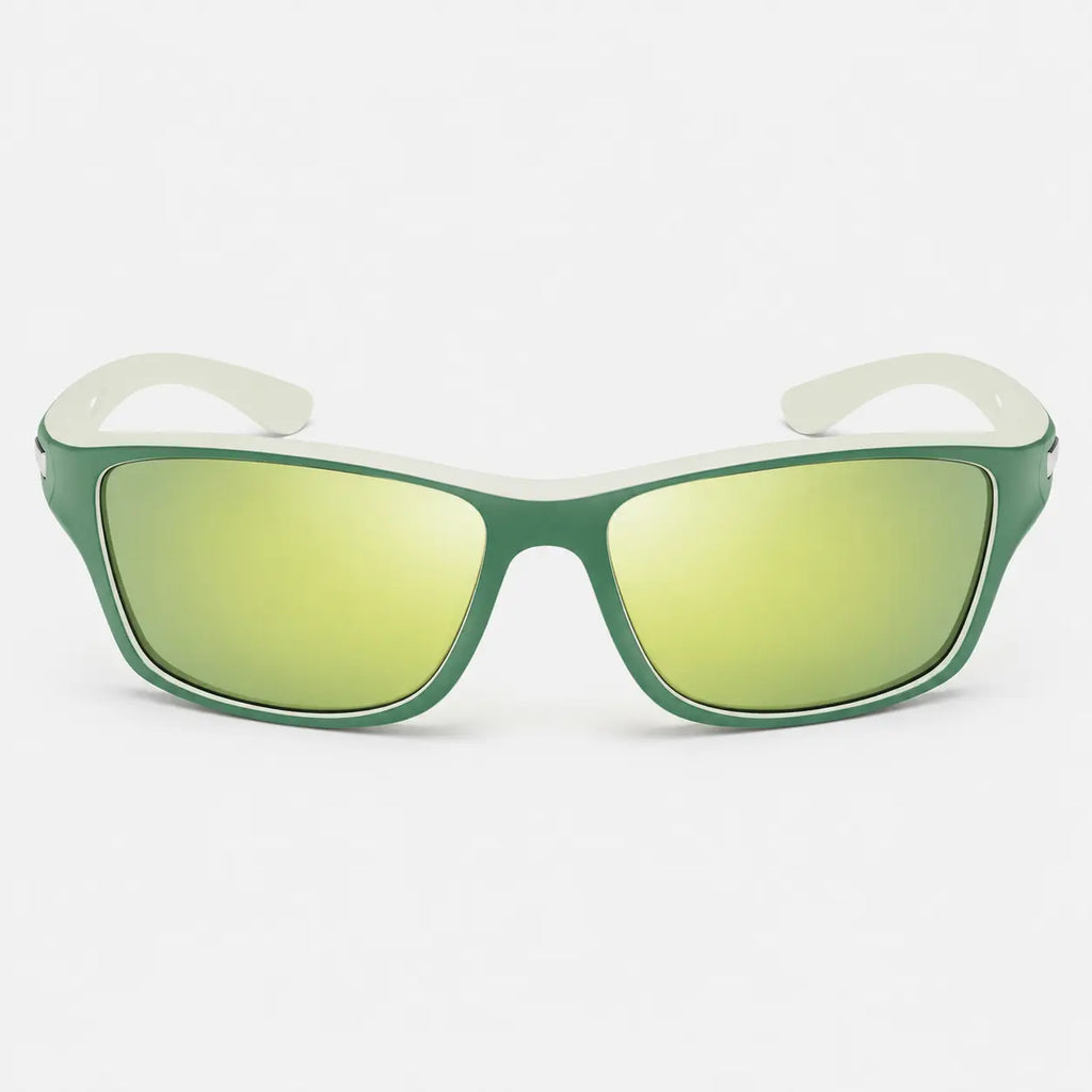 Lunettes de soleil Vert et jaune clair Lunettes de Soleil Sport Polarisées Anti-Éblouissement