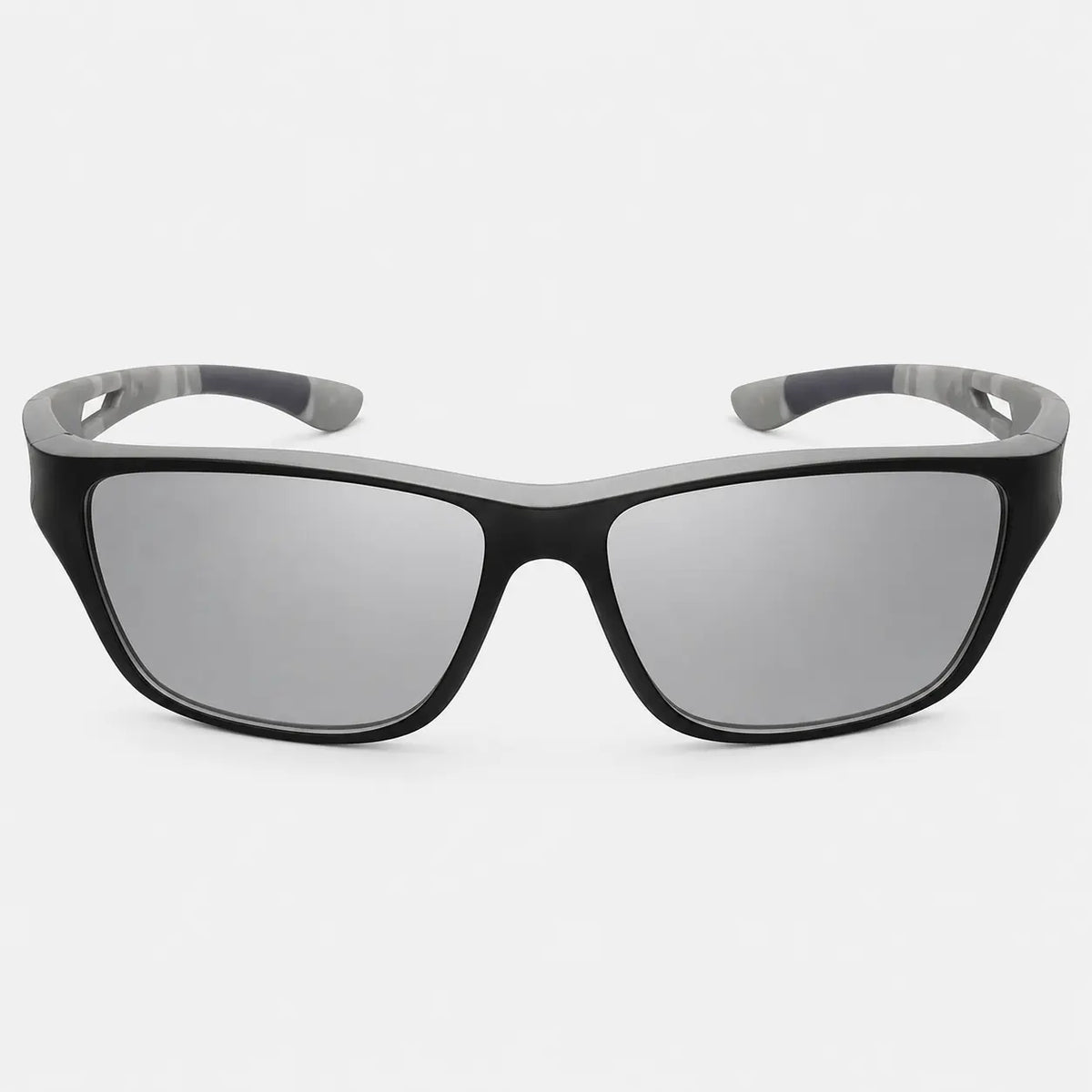 Lunettes de soleil Noir et gris Lunettes de Soleil Sport Polarisées Anti-Éblouissement