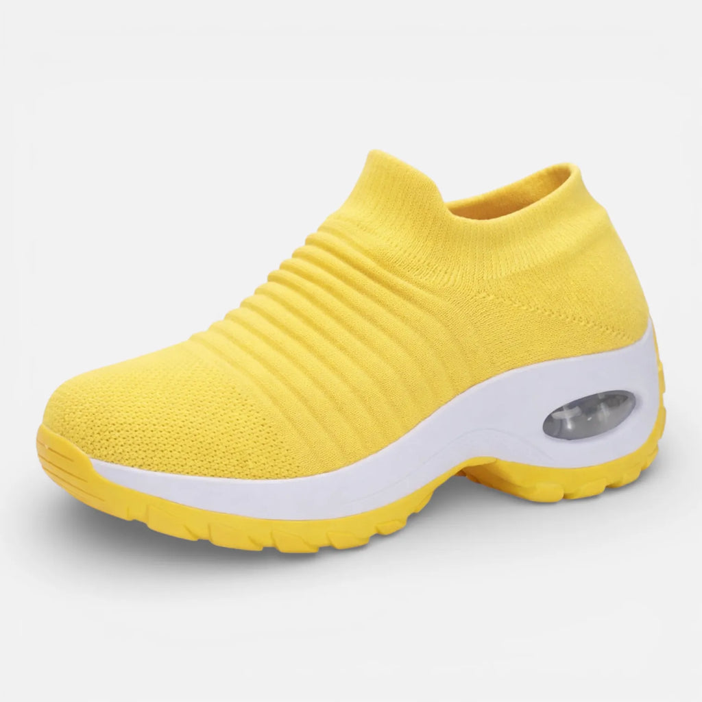 Ma boutique Blanc Jaune / 35 Basket de Marche Femme Sans Lacet
