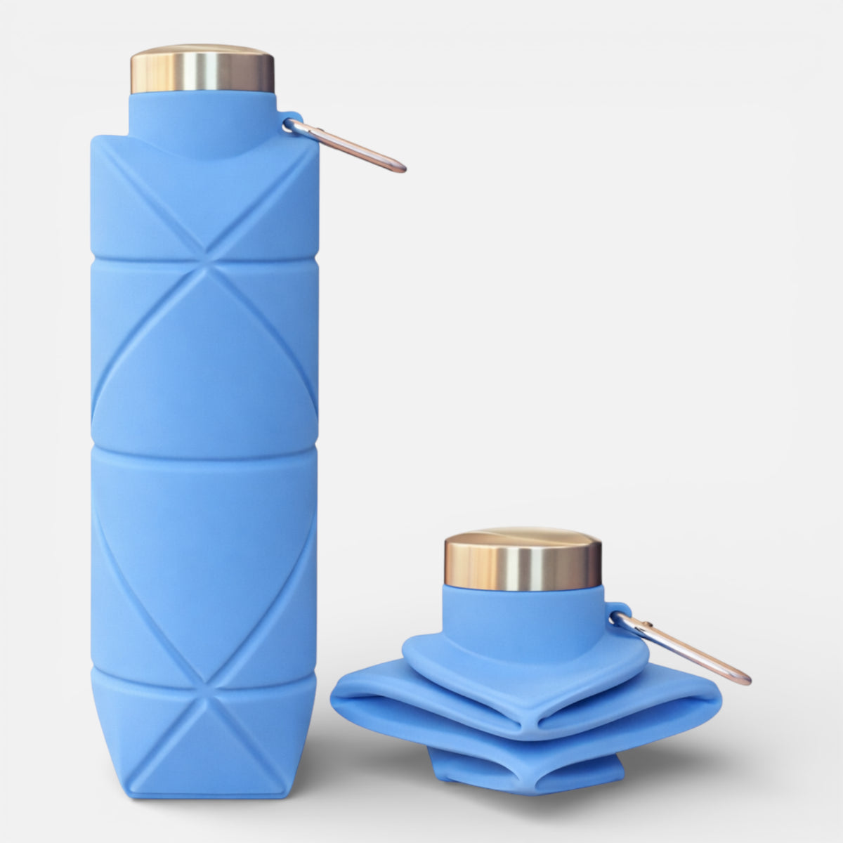 Ma boutique Bleu Gourde Randonnée Pliable En Silicone