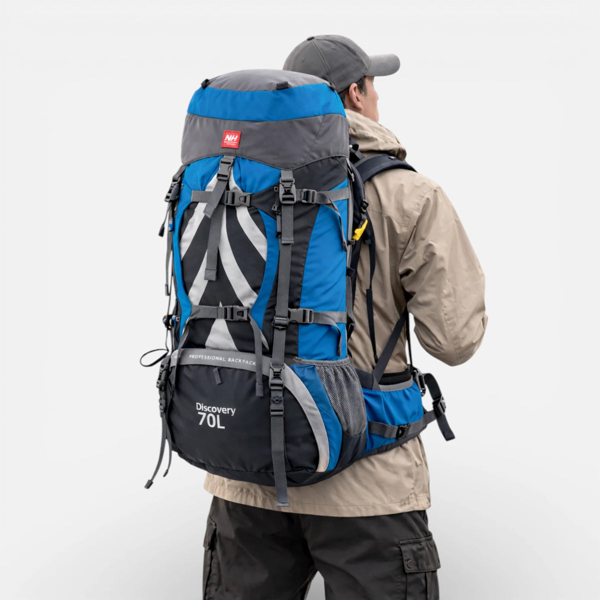 Ma boutique bleu lagon Sac à Dos Randonnée Pro Homme 75L