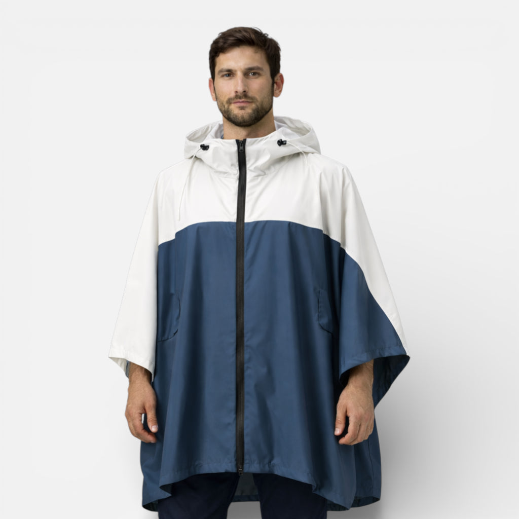 Ma boutique Bleu marine foncé Blanc / 140 cm x 110 cm Poncho Imperméable de Randonnée