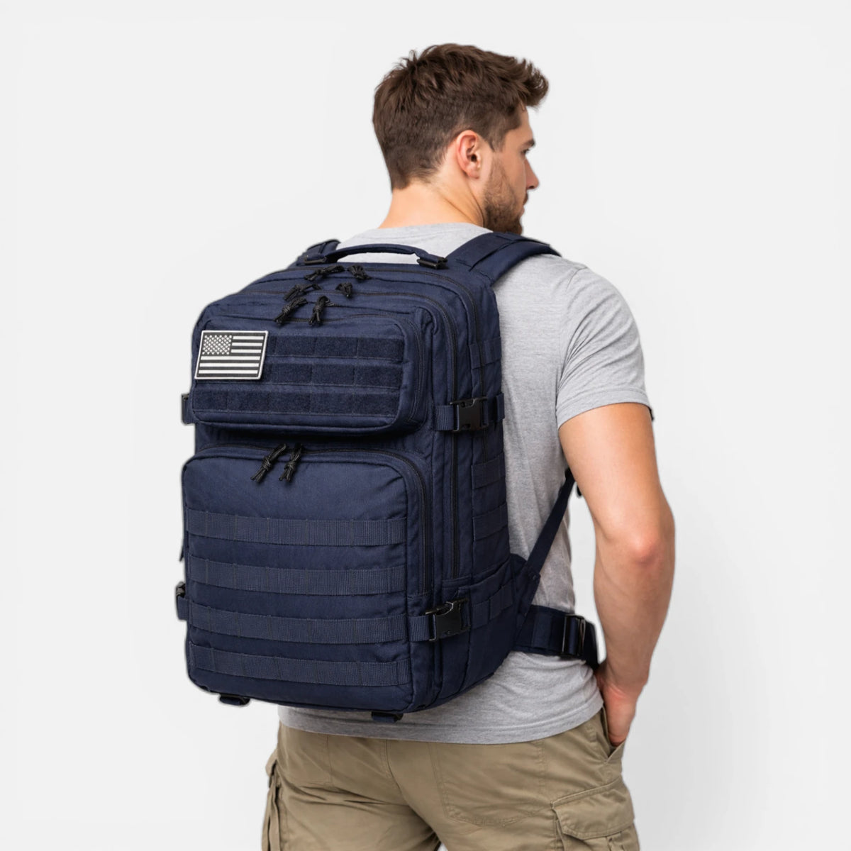Ma boutique bleu marine foncé Sac à Dos Militaire Imperméable 50L