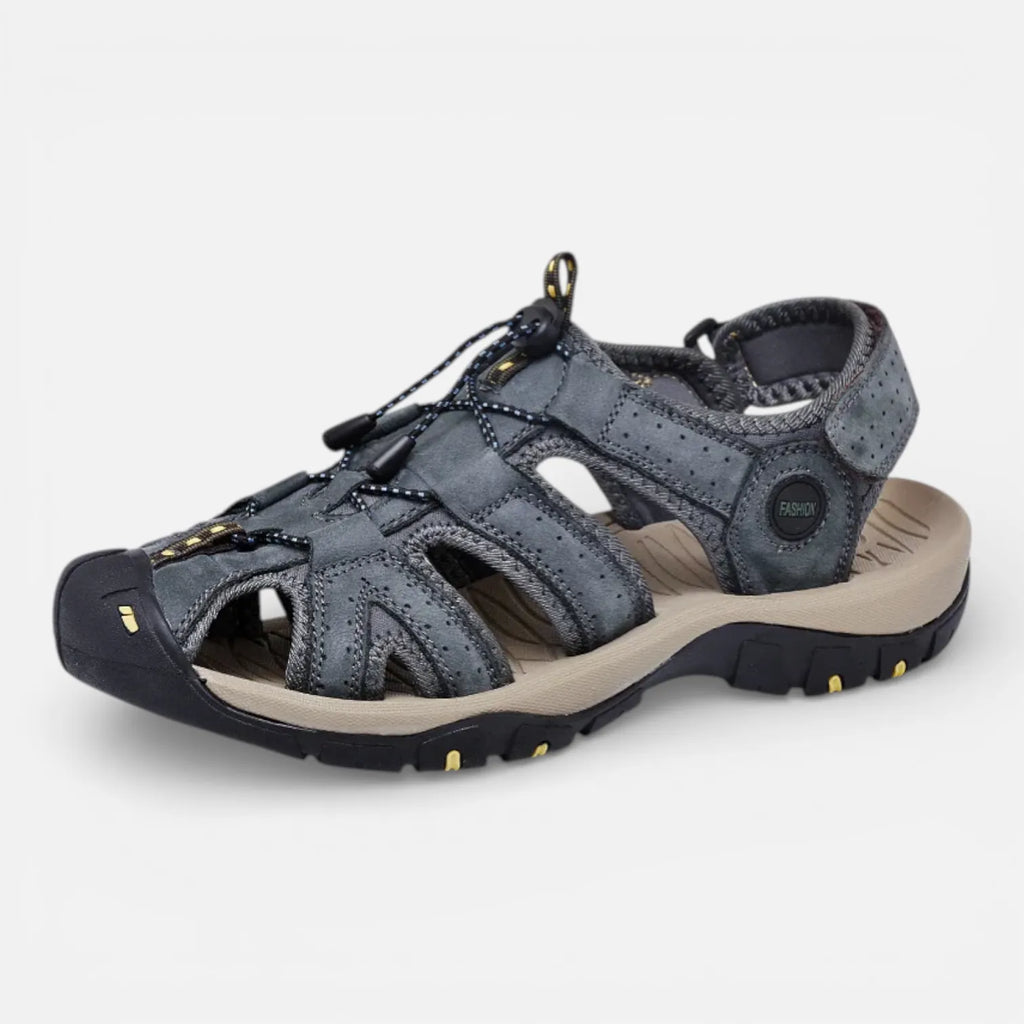 Ma boutique Bleu marine  Grise / 38 Sandales Randonnée Cuir Homme