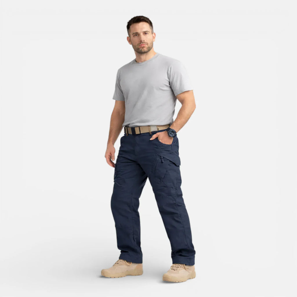 Ma boutique bleu sombre fix / S Pantalon résistant multi-poches pour activités extérieures