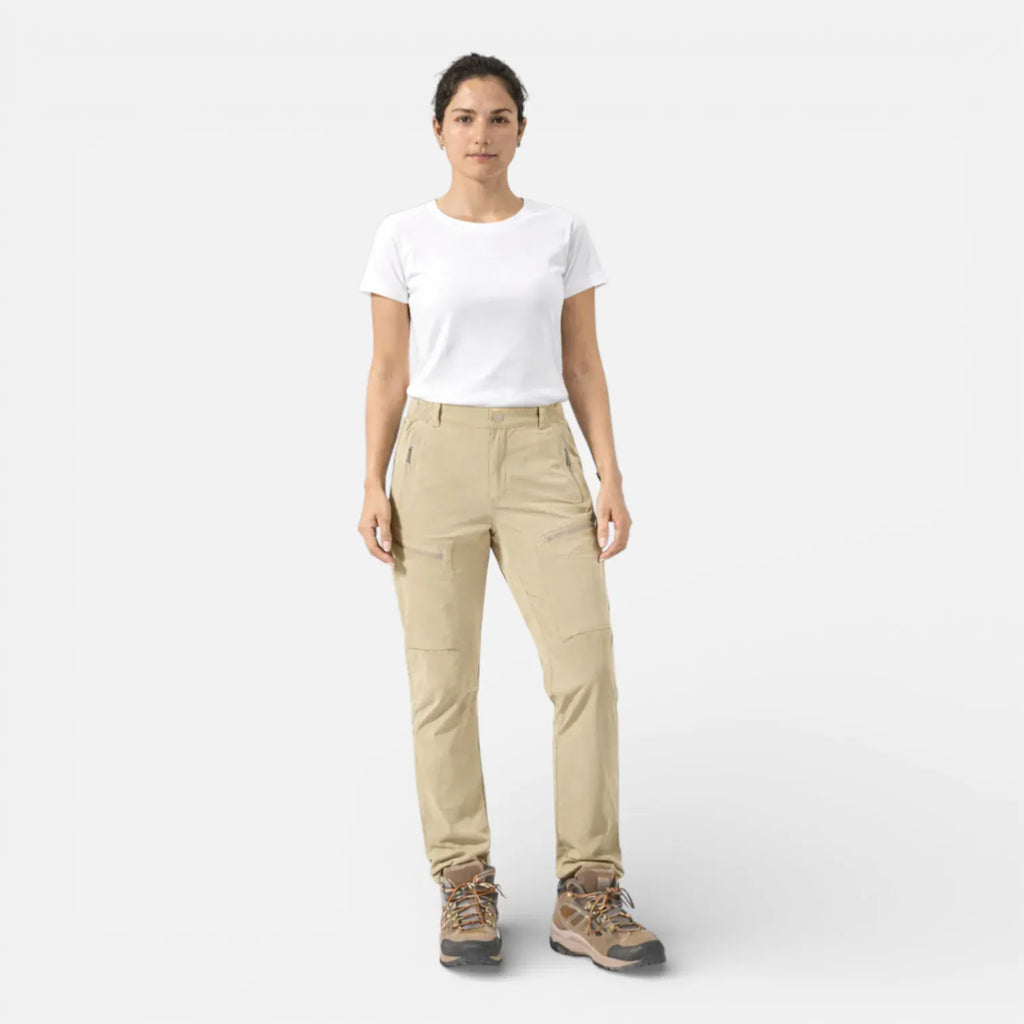 Ma boutique Kaki clair / M Pantalon Randonnée Femme Été Extensible