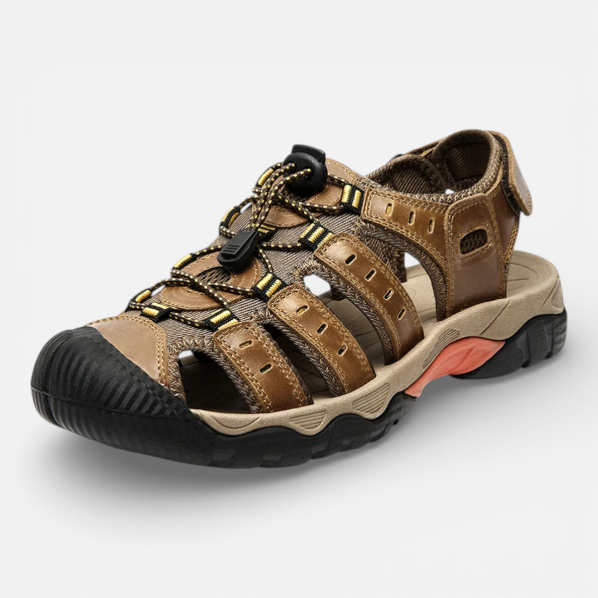 Ma boutique Marron camel / 40 Sandales Randonnée Cuir Homme