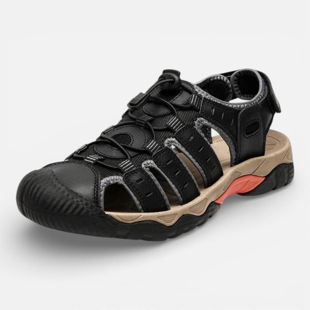 Ma boutique Noir / 40 Sandales Randonnée Cuir Homme