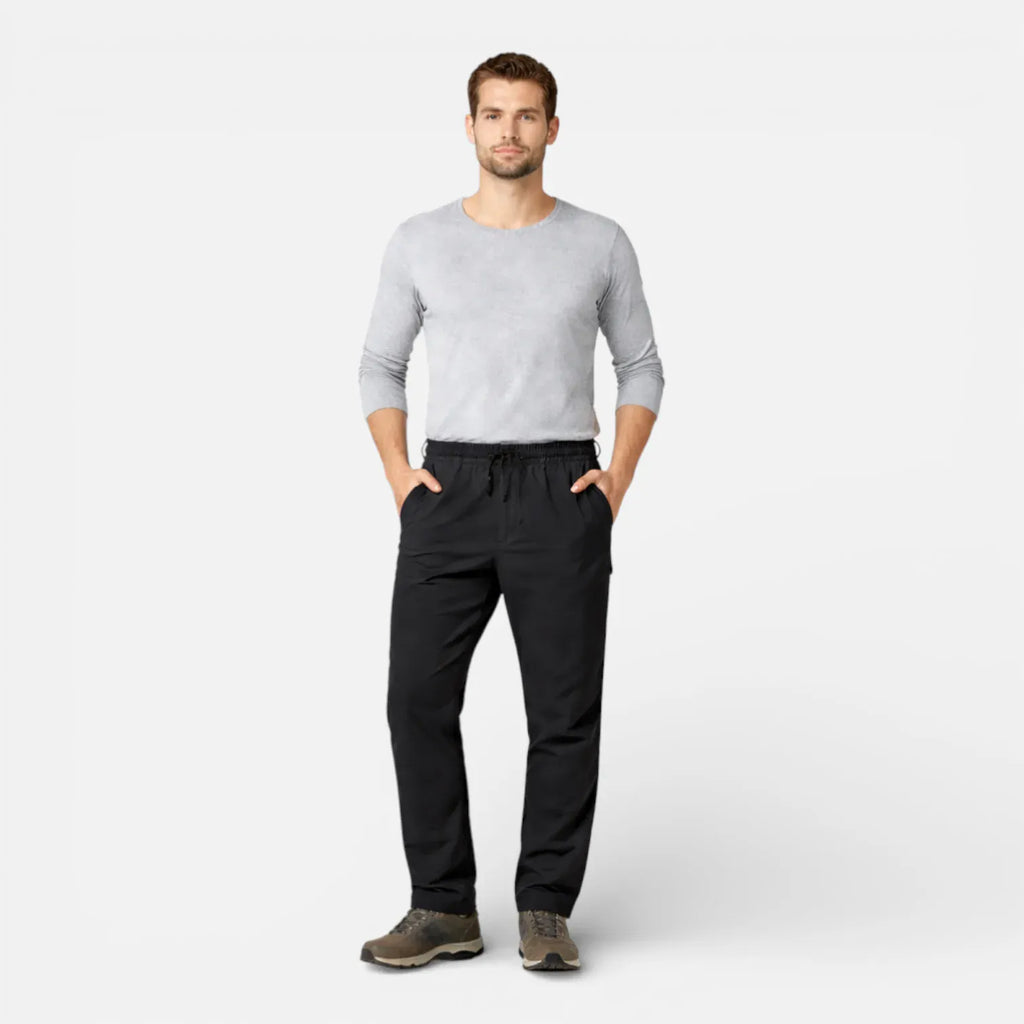 Ma boutique Noir / M Pantalon Randonnée Doublé Polaire Homme