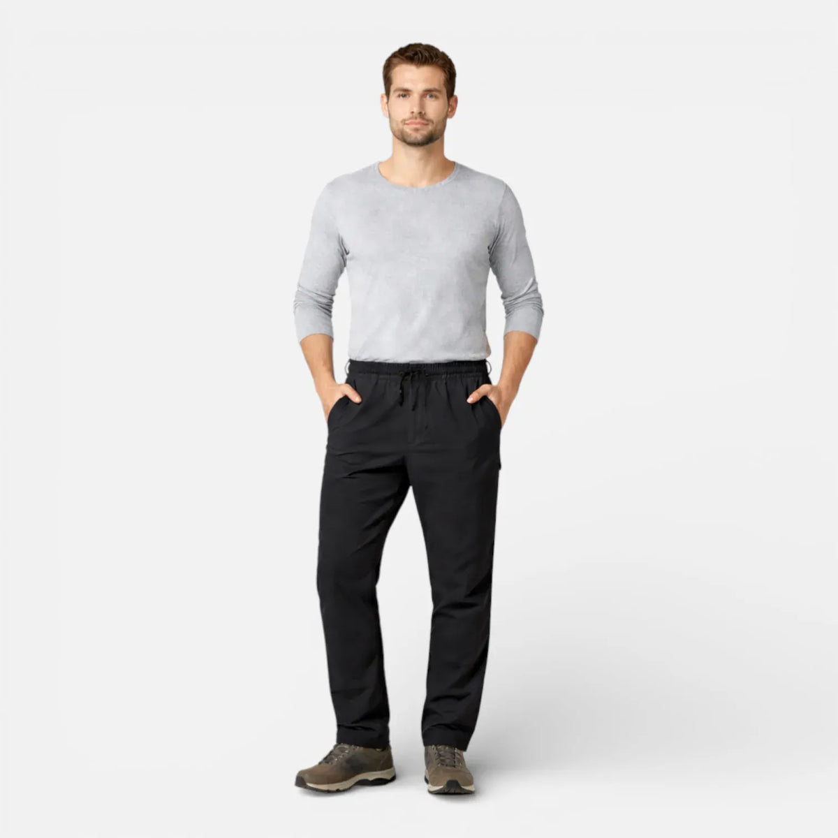 Ma boutique Noir / M Pantalon Randonnée Doublé Polaire Homme