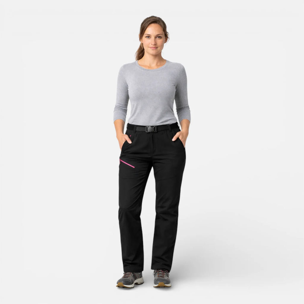 Ma boutique Noir Rose Rouge / XS Pantalon Randonnée Doublé Polaire Femme