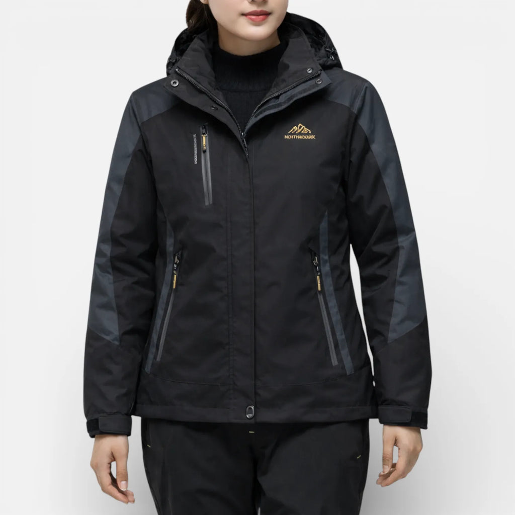 Ma boutique Noir Rose Rouge / XS Veste Randonnée Femme Imperméable Et Respirante