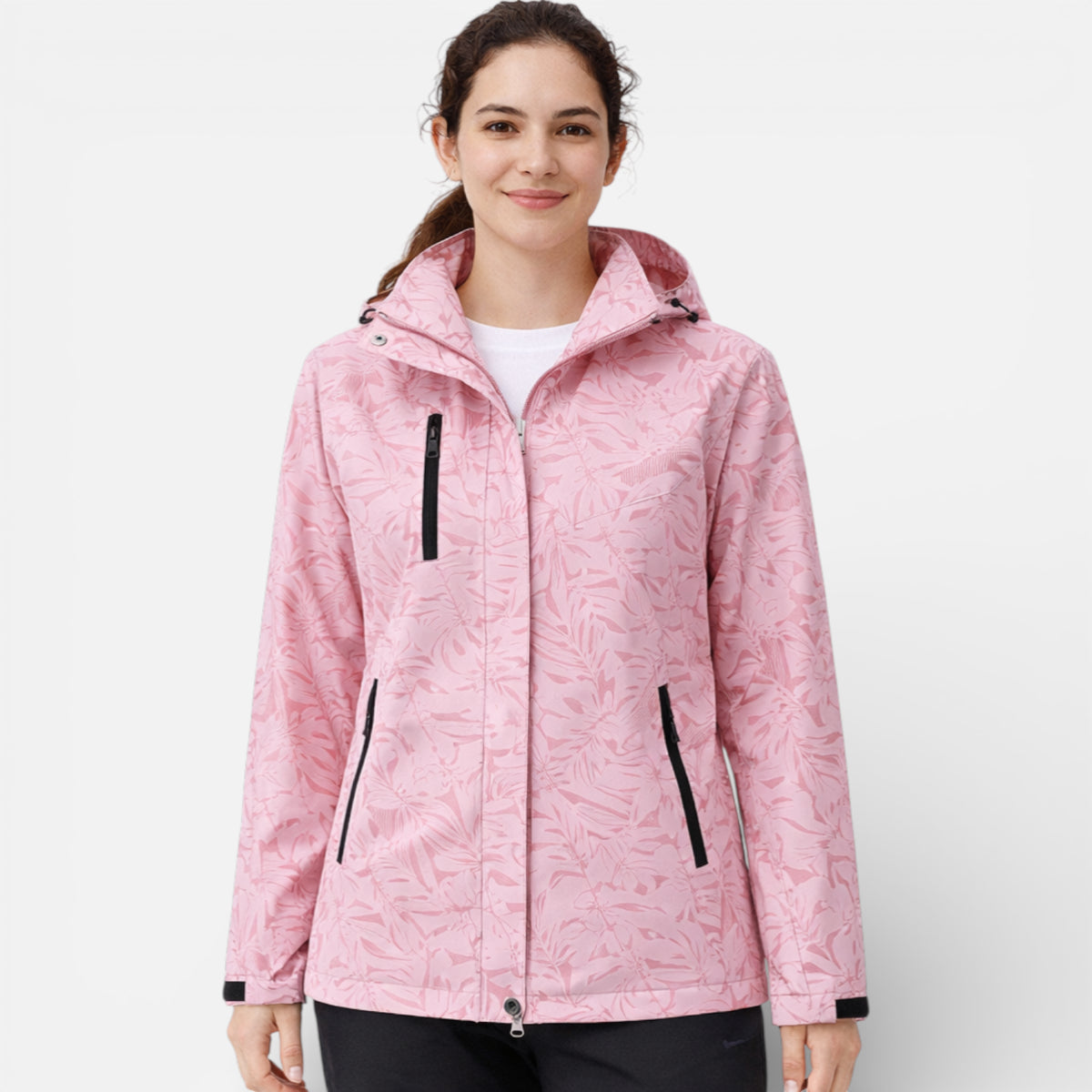 Ma boutique rose poudré clair / M Veste Imperméable Randonnée Femme