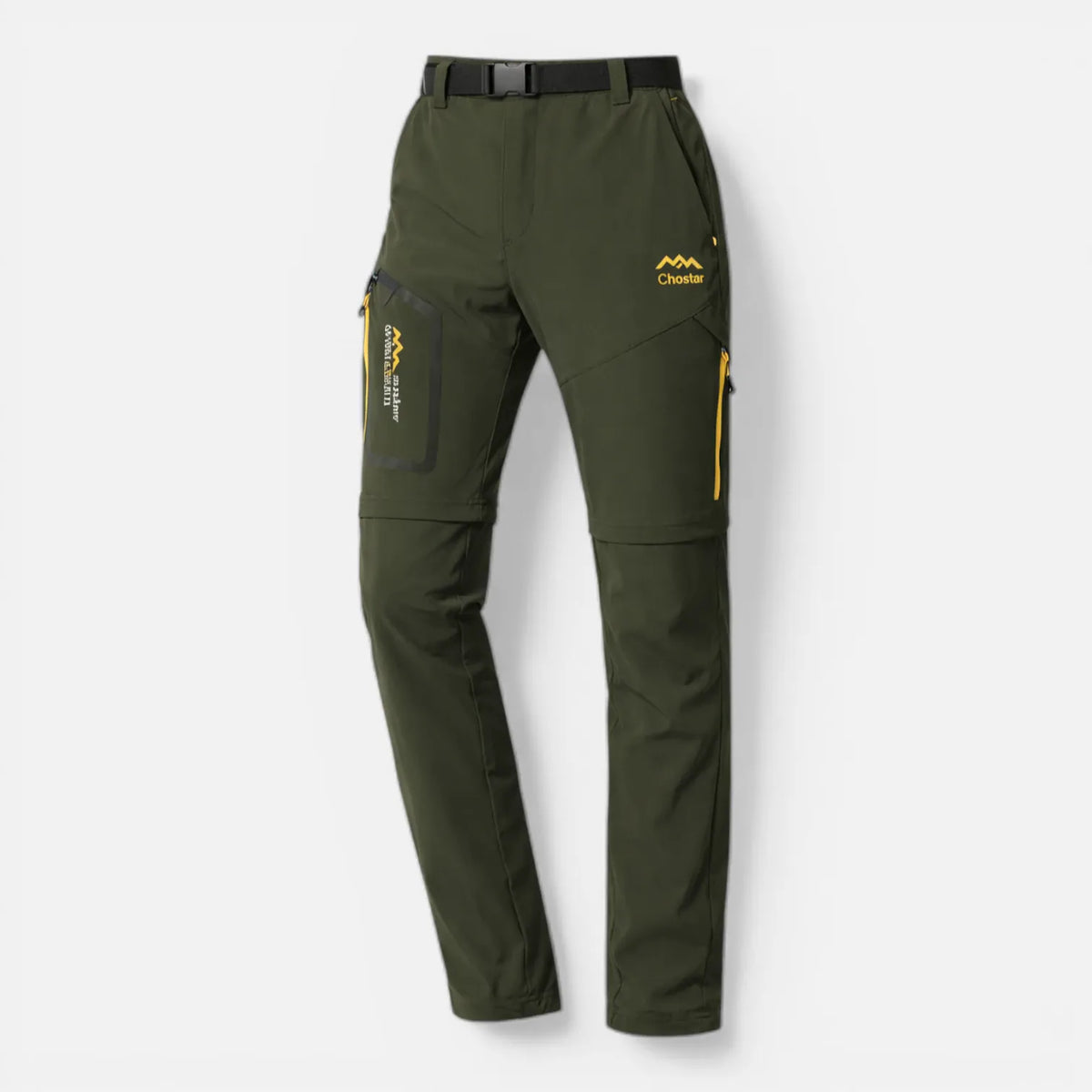 Ma boutique Vert armée / S Pantalon de randonnée convertible et imperméable homme